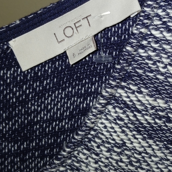 Loft Zip Aline Tweed Cotton Dress - Picture 6 of 6
